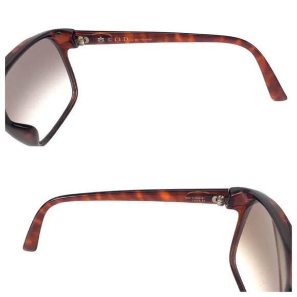 Christian Dior Vintage Brown Gold Silver Hardware Plastic 2152 a 14 Sunglasses main image 5